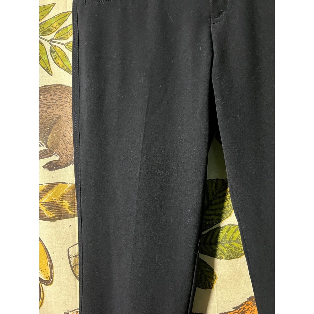 Dress Pants Women Size 1 Black Excellent High Rise Triple Button Stretch Office - Picture 2 of 6